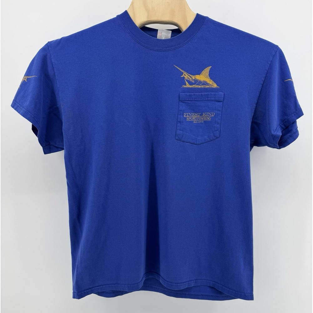 Vintage 90s Hanes Beefy-T Finest Kind Sportfishing Maui T-Shirt Size XL